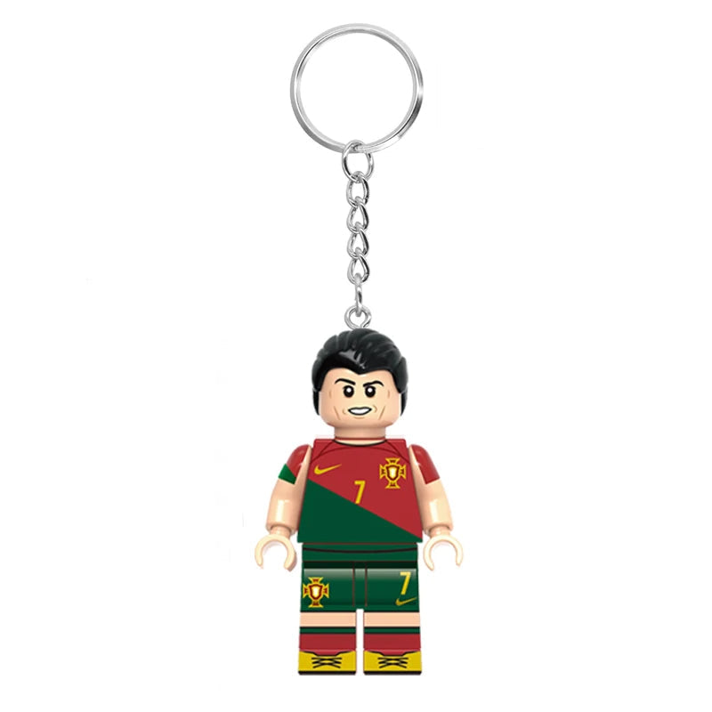 Portugal Brick Footballer | Custom Minifigure Keychain