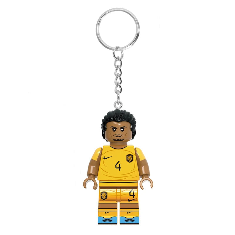 Netherlands Brick Footballer | Custom Minifigure Keychain