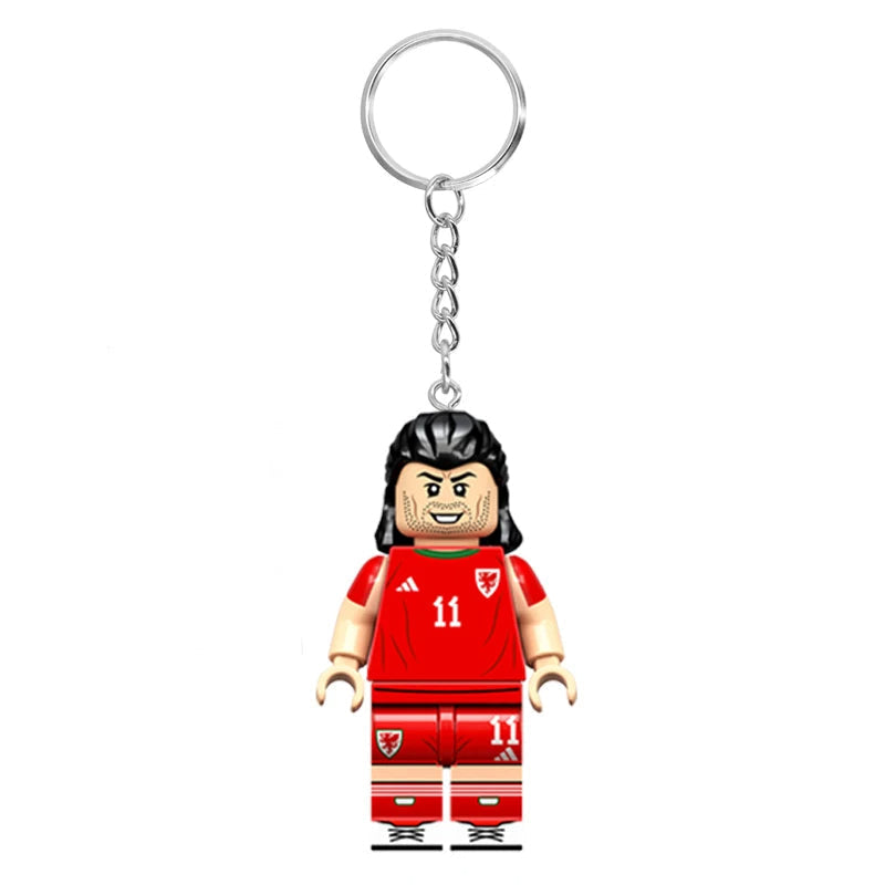 Wales Brick Footballer | Custom Minifigure Keychain