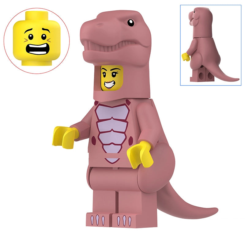 Trex Cosplayer (PINK) | Custom Minifigure