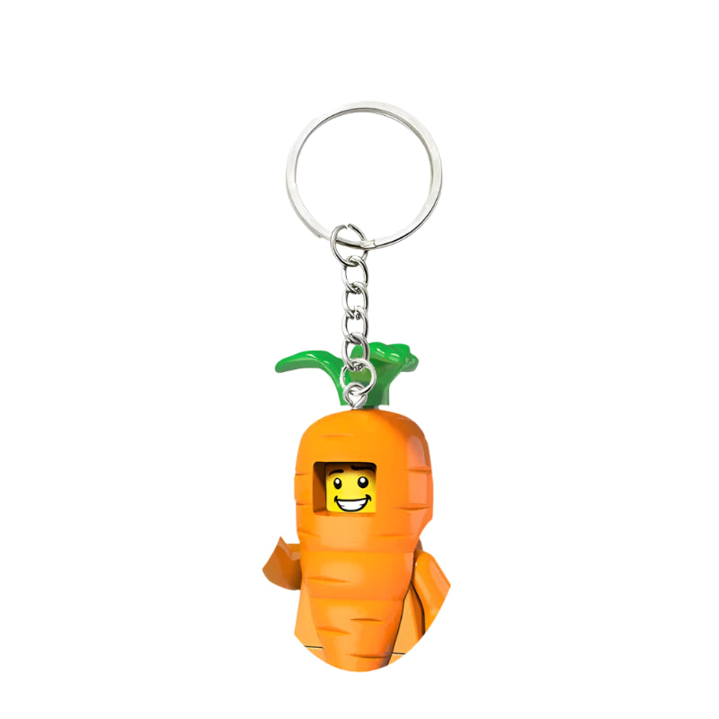 Carrot Minifigure Keychain