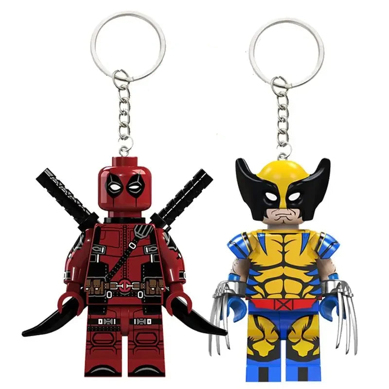 Deadpool & Wolverine Minifigure Keychain