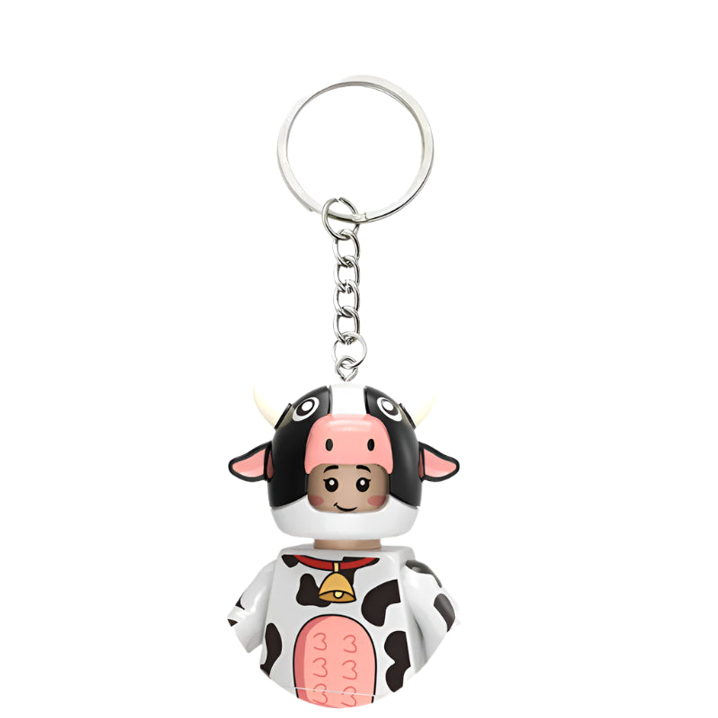 Cow Minifigure Keychain