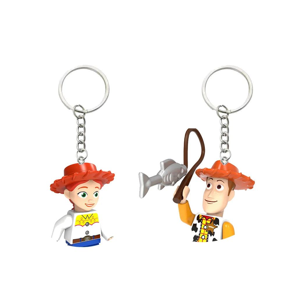 Jessy & Woody Minifigure Keychain