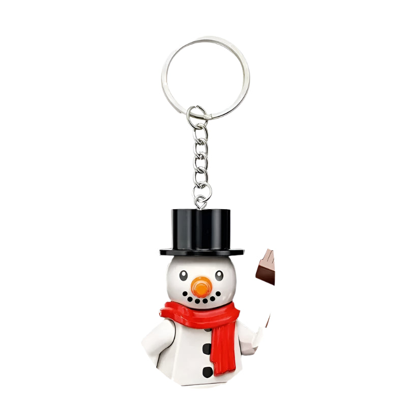 Snowman Minifigure Keychain