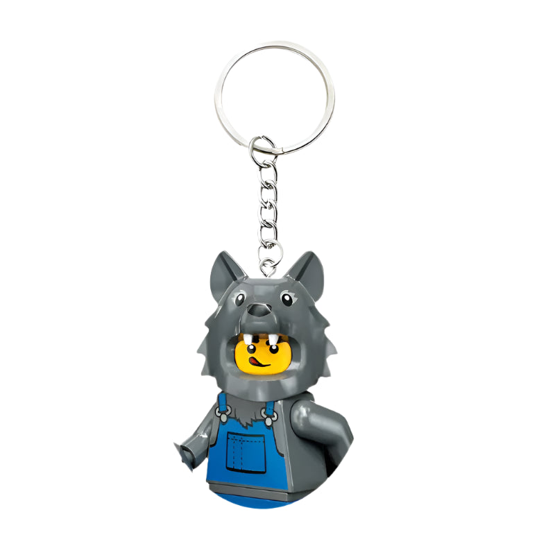 Wolf Minifigure Keychain