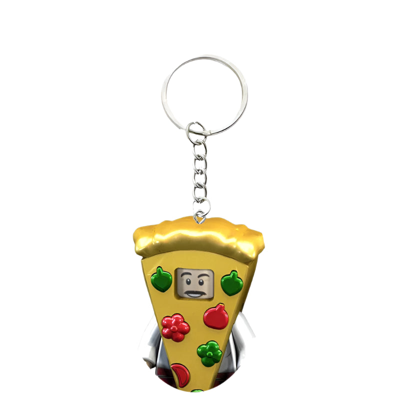 Pizza Minifigure Keychain