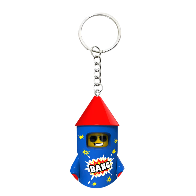 Firework Minifigure Keychain