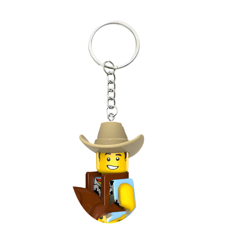 Cowboy Minifigure Keychain