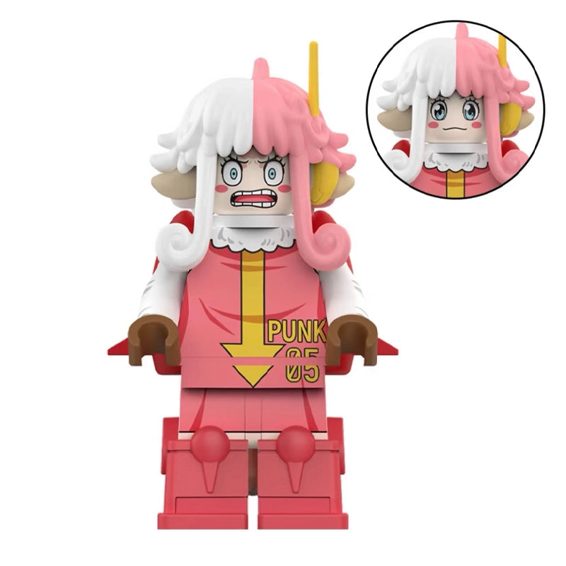 A pink and white anime-style toy minifigure with a surprised face, shown on a white background with a circular inset of the head detail, red 'Pre-Sale' text, and model text 'WM3109 Atlas'.