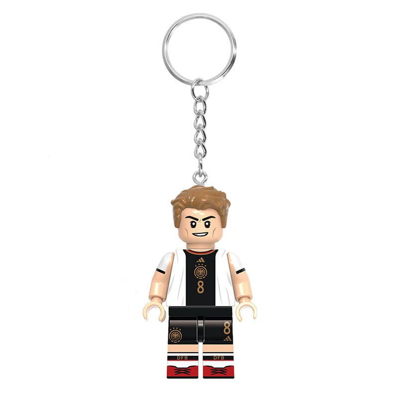 Germany Brick Footballer | Custom Minifigure Keychain