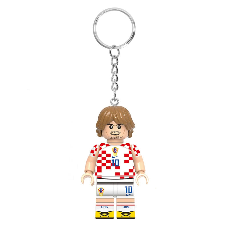 Croatia Brick Footballer | Custom Minifigure Keychain