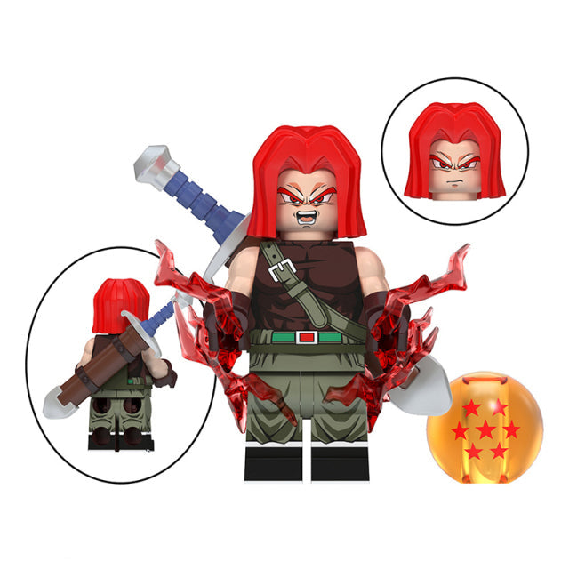 Future Saiyan Prince (Red Hair) | Custom Minifigure