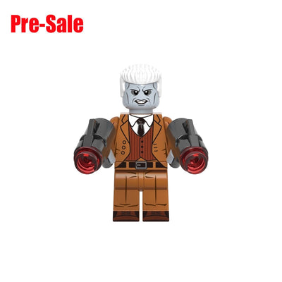 A custom toy minifigure of the character Tombstone, featuring white hair, a gray face, a brown suit, and black-and-gray arms with red accents. The image includes 'Pre-Sale' and 'GH1025' text overlays at the top and 'Tombstone' text at the bottom on a plain white background.