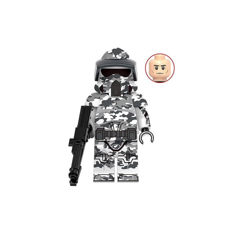 Jungle Camo ARF Trooper figure with helmet and weapon on a white background