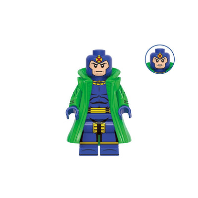 A pixelated toy block figure labeled 'Multiple Man' on a white background, with a gray label reading 'GH0962' at the top and a small circular inset of the figure's head.