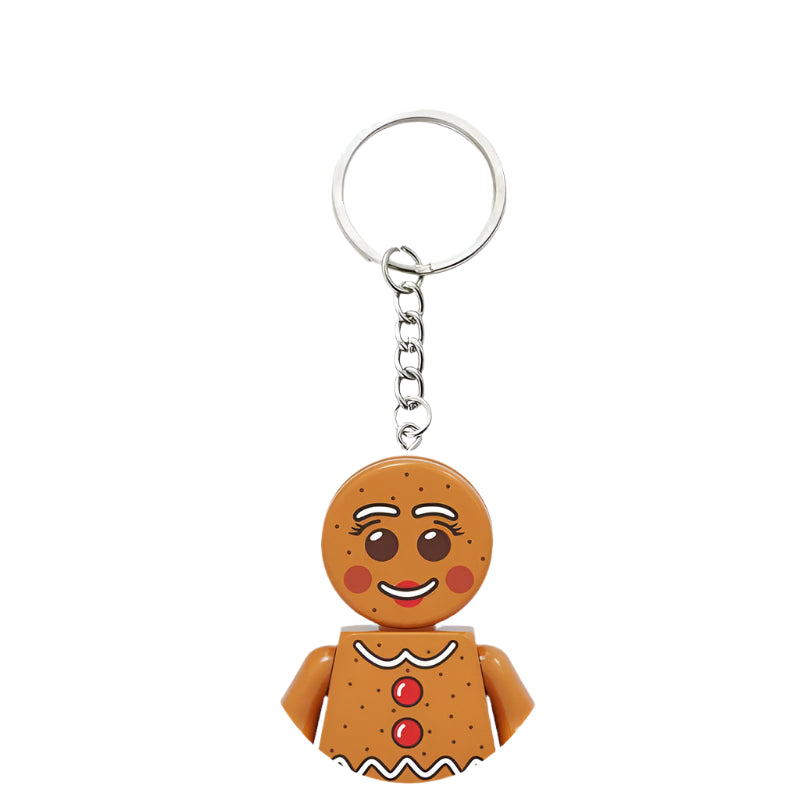 Gingerbread Minifigure Keychain