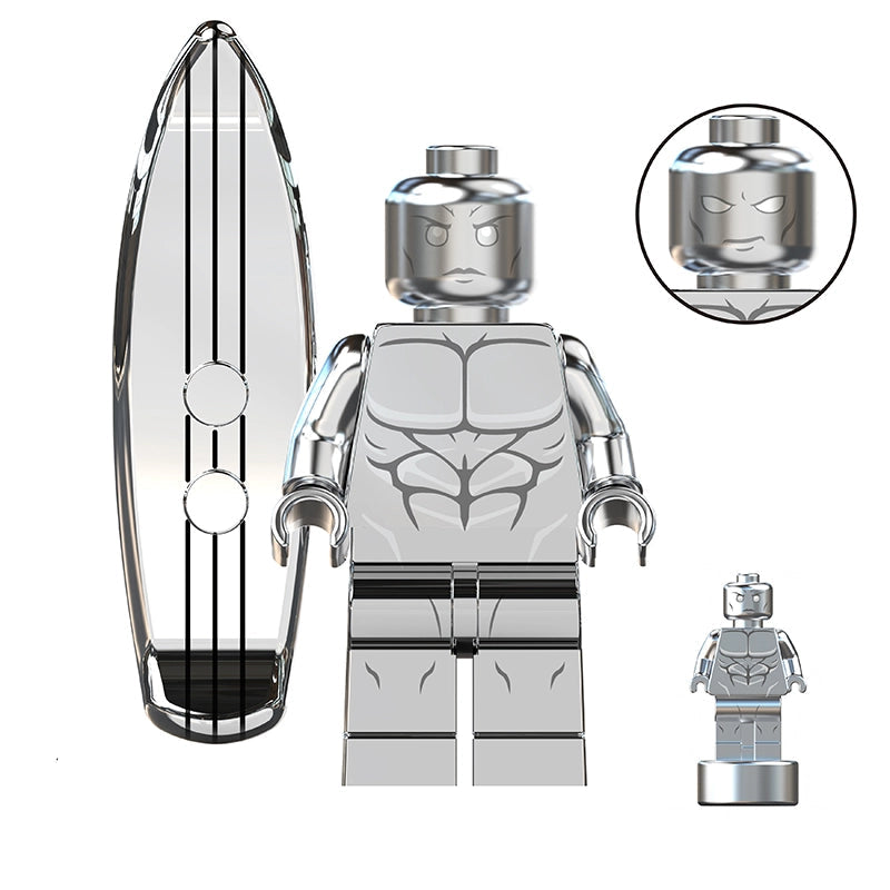 Silver Cosmic Surfer (Doug Jones) | Custom Minifigure