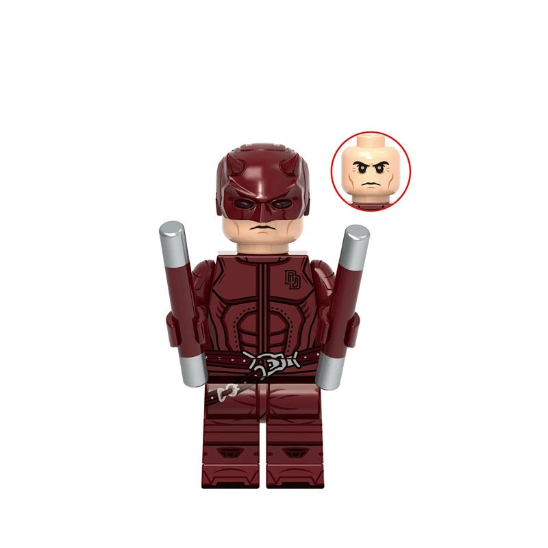 Crimson Rooftop Vigilante (004) | Custom Minifigure